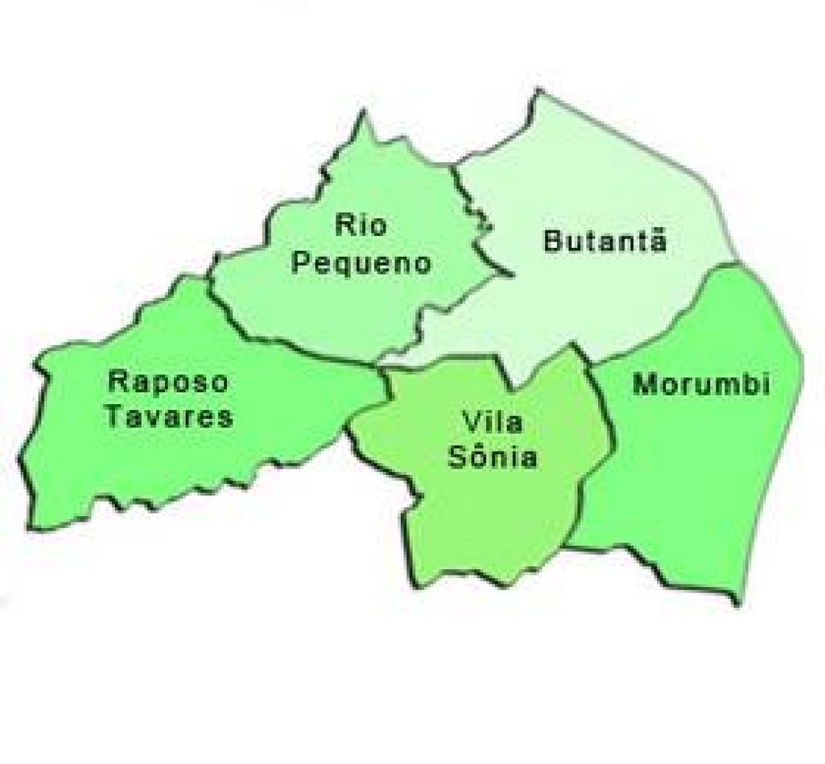 Carte Butantã sous-préfecture