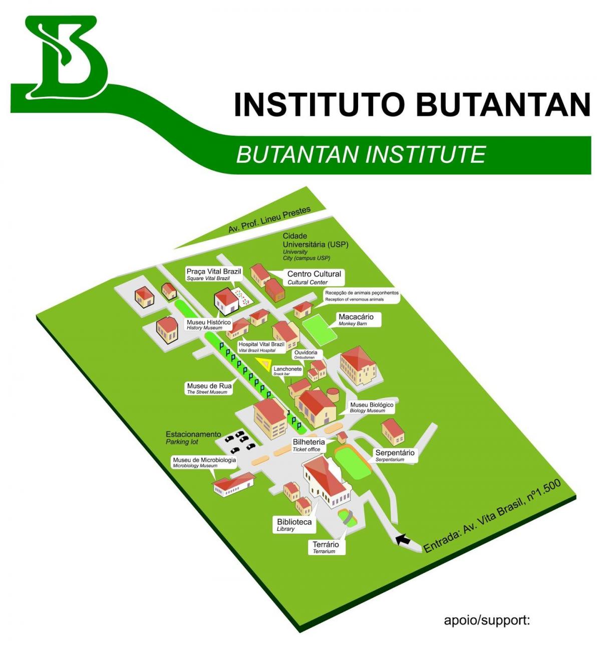 Carte institut Butantan