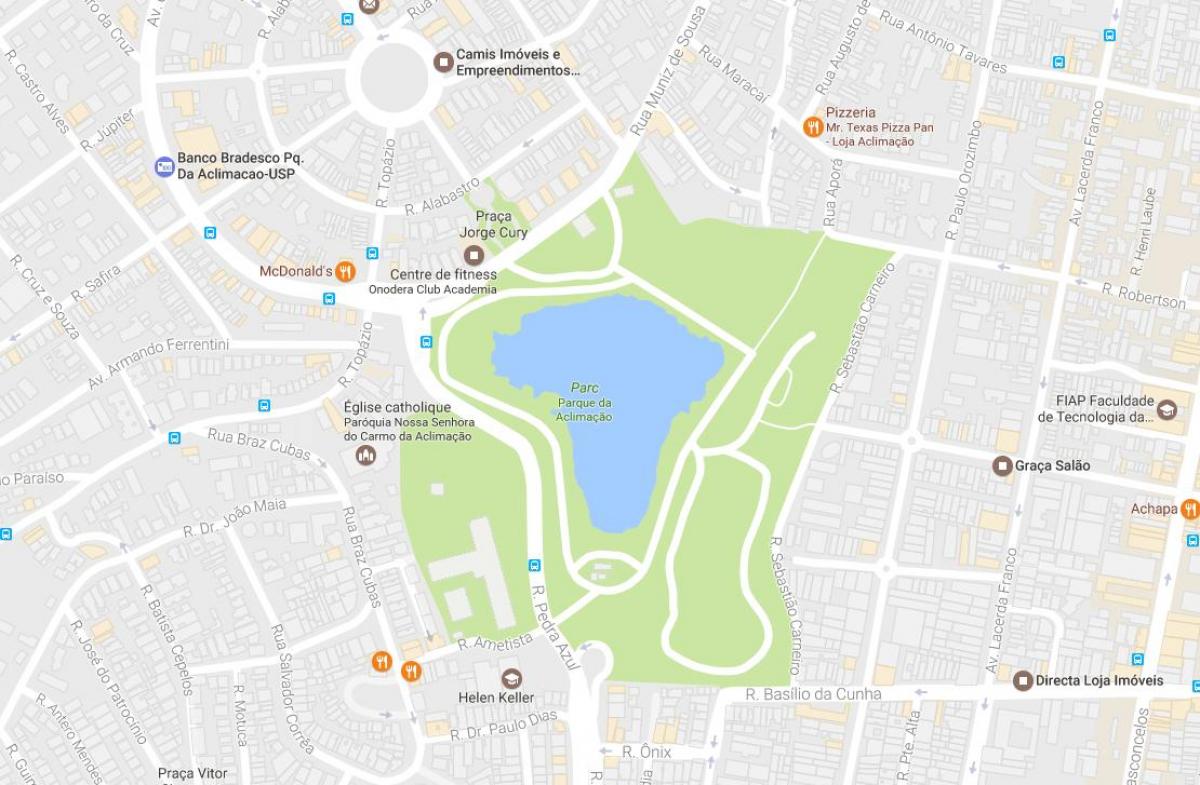 Carte parc d'acclimatation São Paulo