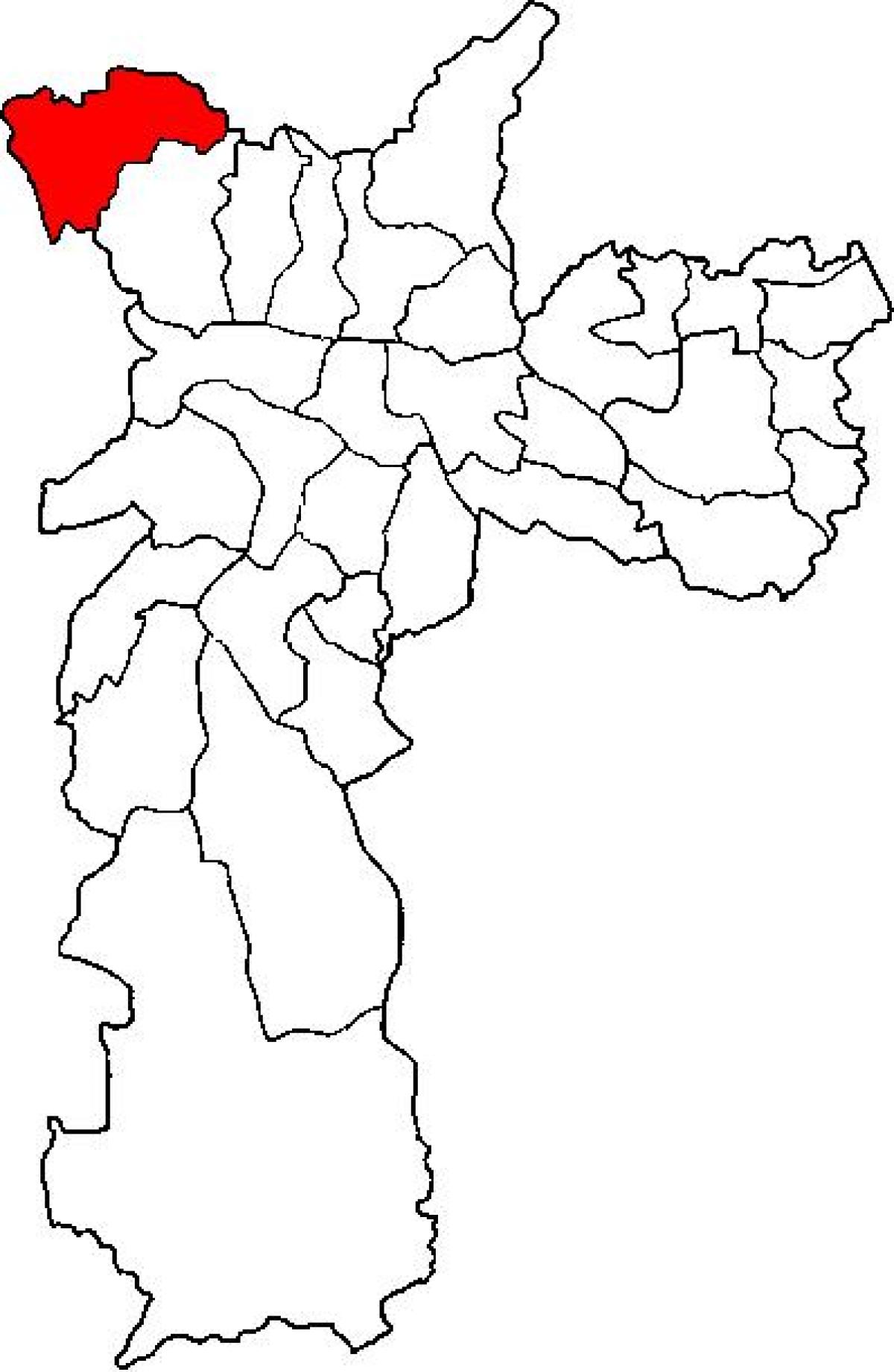 Carte Perus sous-préfecture São Paulo