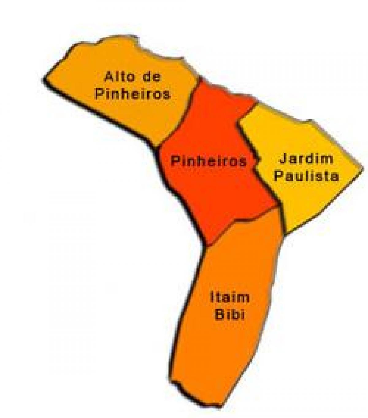 Carte Pinheiros sous-préfecture
