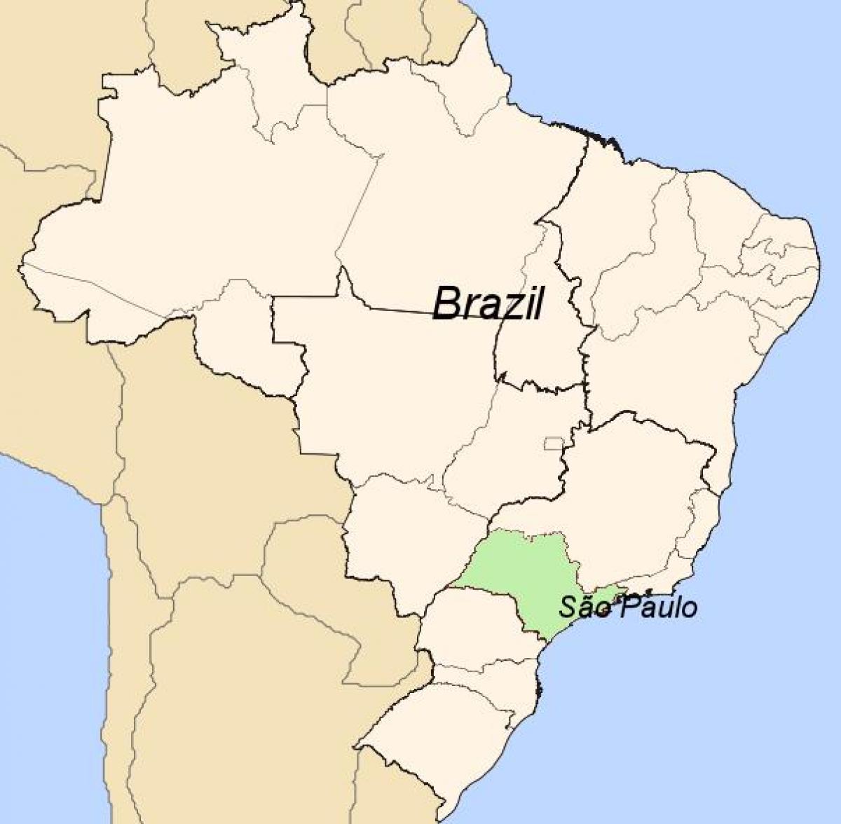 Carte São Paulo au Brésil