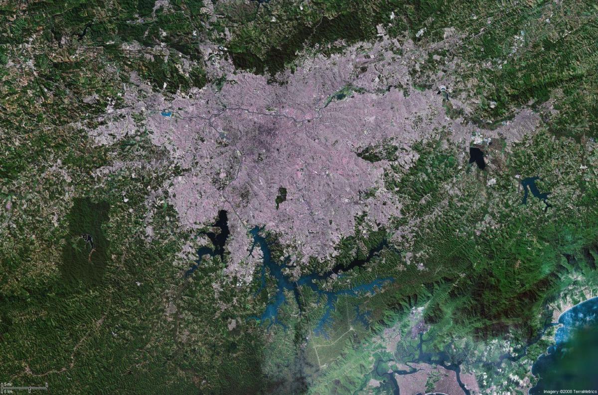 Carte São Paulo satellite