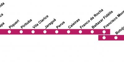 Carte de CPTM São Paulo - Ligne 7 - Rubi