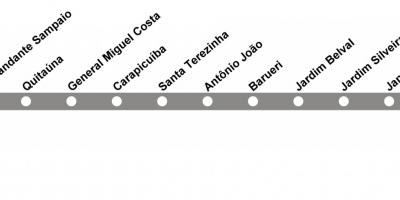 Carte de CPTM São Paulo - Ligne 8 - Diamant