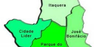 Carte de l'Itaquera sous-préfecture