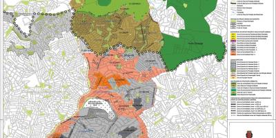 Carte de la Casa Verde São Paulo - Occupation du sol