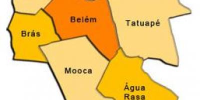 Carte de la Mooca sous-préfecture