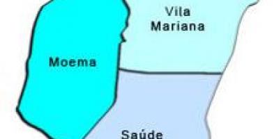 Carte de la Vila Mariana sous-préfecture