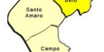 Carte de Santo Amaro sous-préfecture