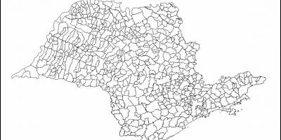 Carte de São Paulo vierge - municipalités