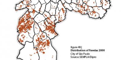 Carte du favelas São Paulo