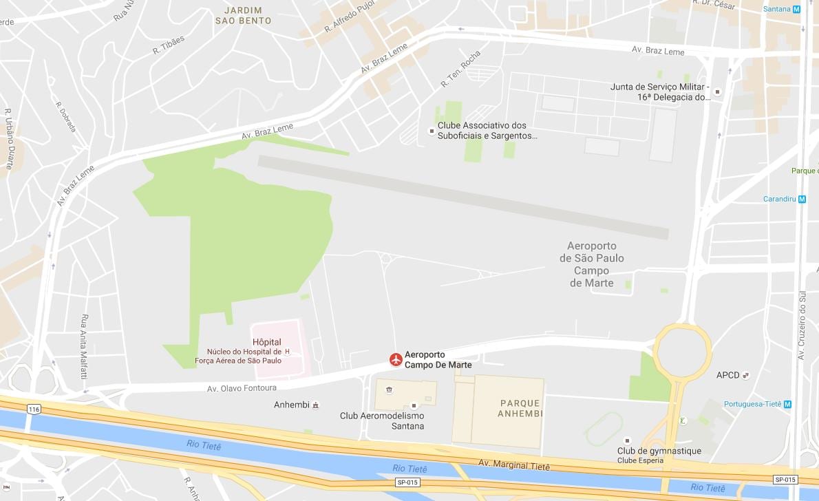 Carte aéroport Campo de Marte