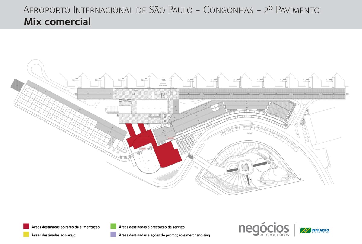Carte aéroport Congonhas - étage 2