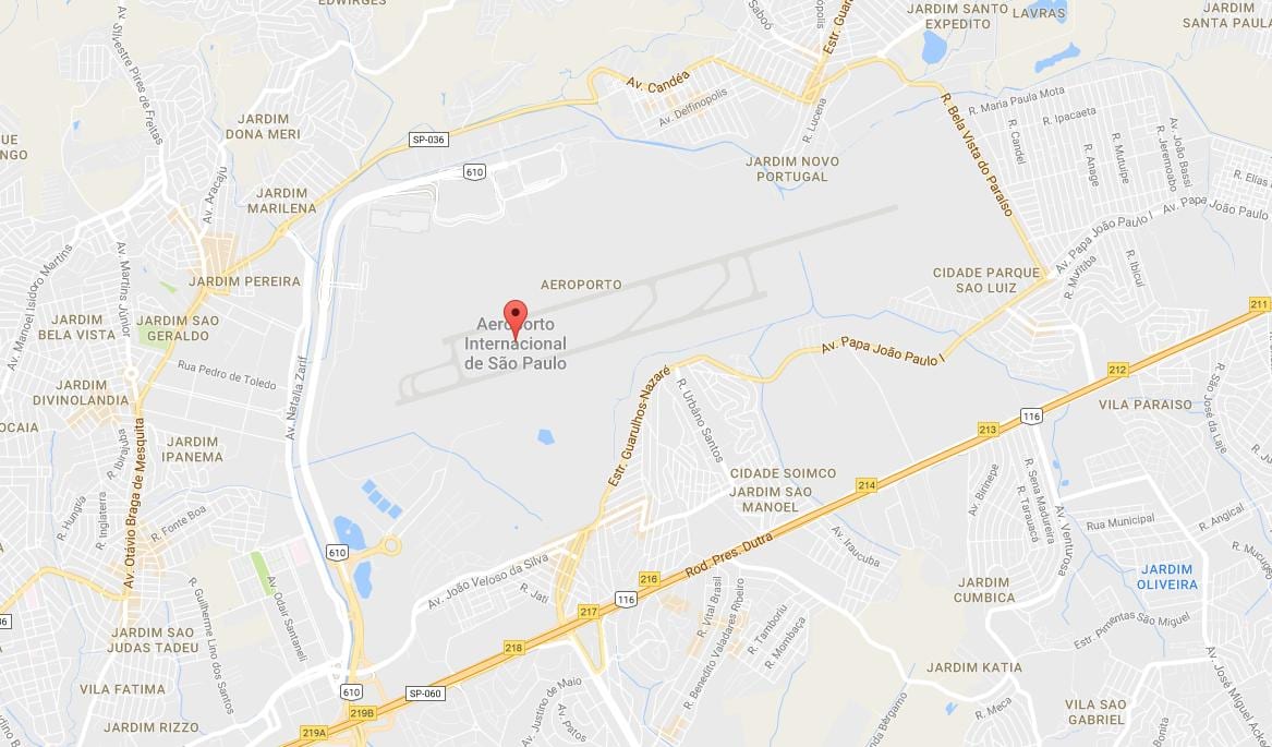 Carte aéroport Guarulhos
