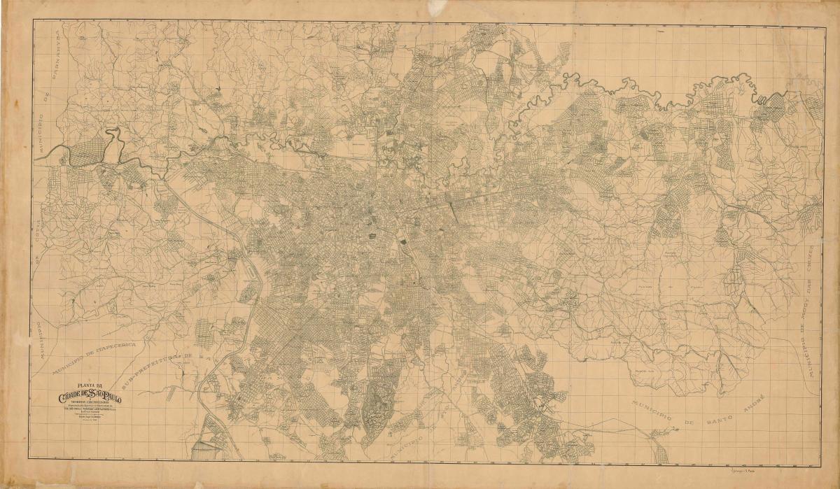 Carte ancien São Paulo - 1943