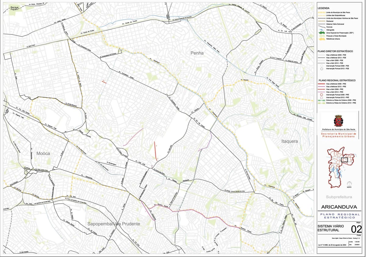 Carte Aricanduva-Vila Formosa São Paulo - Routes