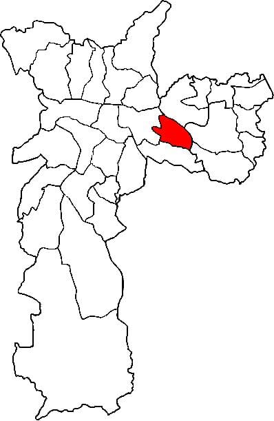 Carte Aricanduva-Vila Formosa sous-préfecture São Paulo