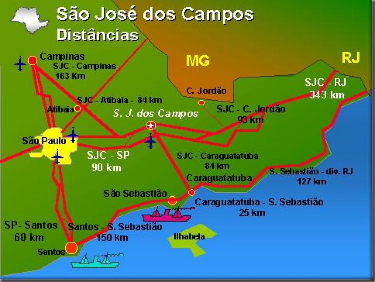 Carte aéroport São José dos Campos