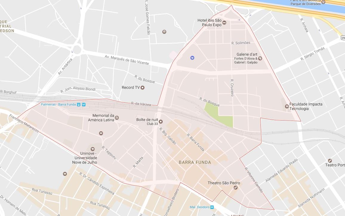 Carte Barra Funda São Paulo