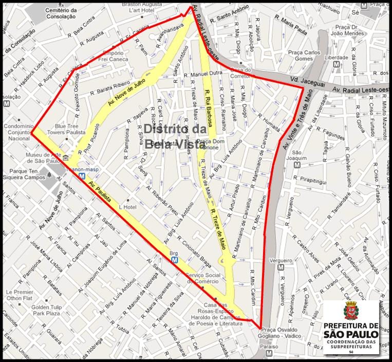 Carte Bela Vista São Paulo