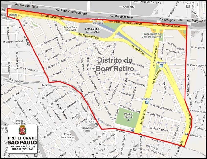Carte Bom Retiro São Paulo