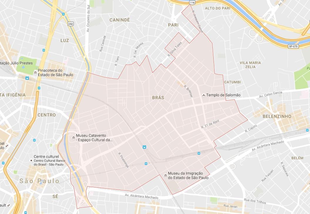 Carte Brás São Paulo