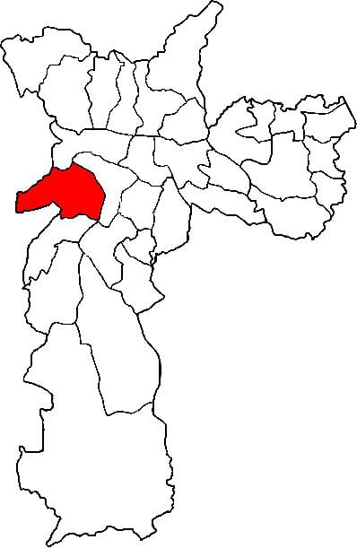 Carte Butantã sous-préfecture São Paulo