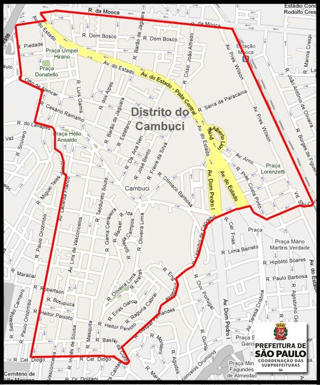 Carte Cambuci São Paulo