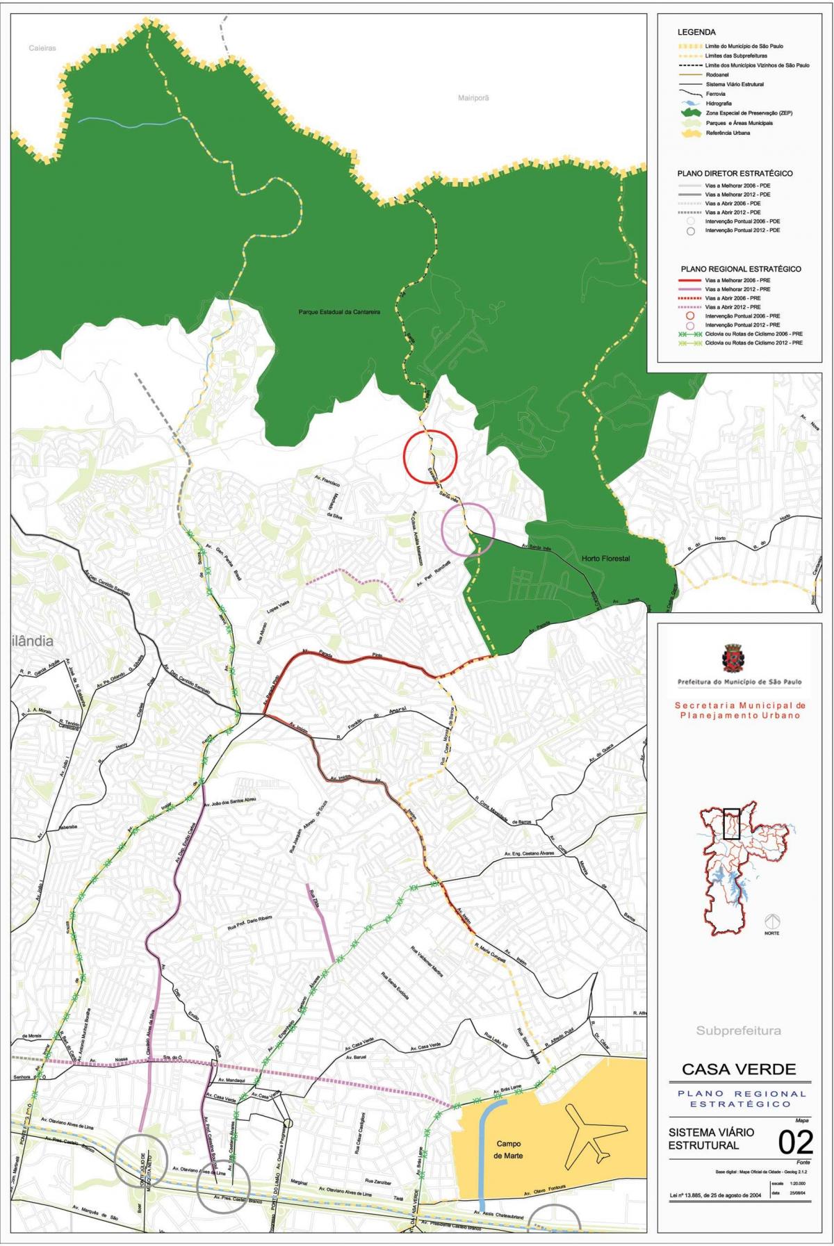 Carte Casa Verde São Paulo - Routes