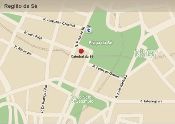 Carte cathédrale métropolitaine de São Paulo