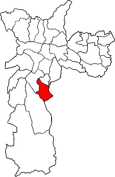 Carte Cidade Ademar sous-préfecture São Paulo
