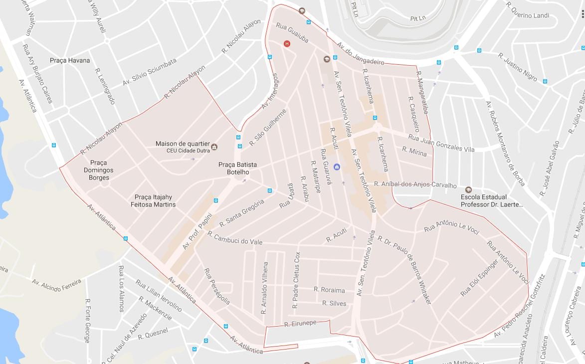 Carte Cidade Dutra São Paulo