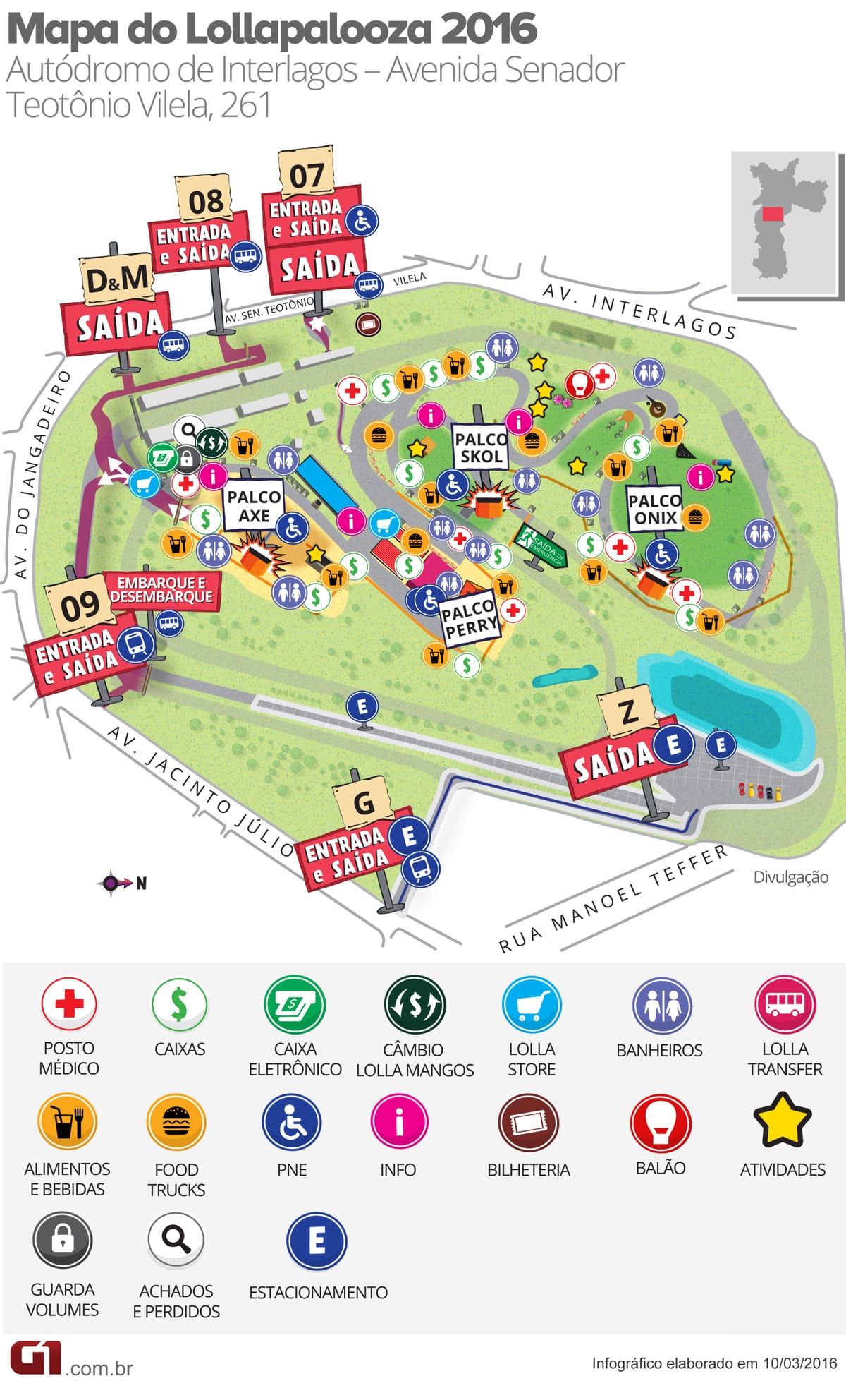 Carte Circuit d'Interlagos