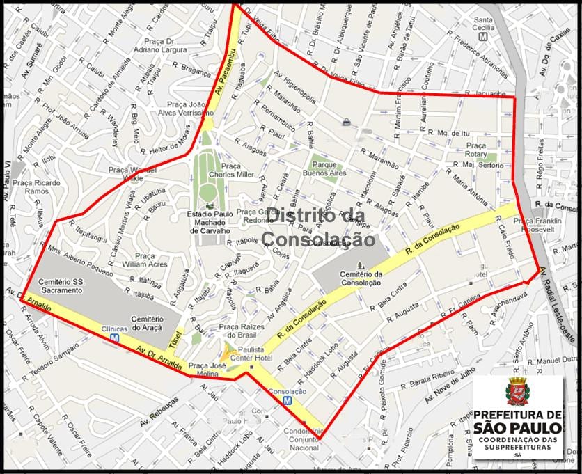 Carte Consolação São Paulo
