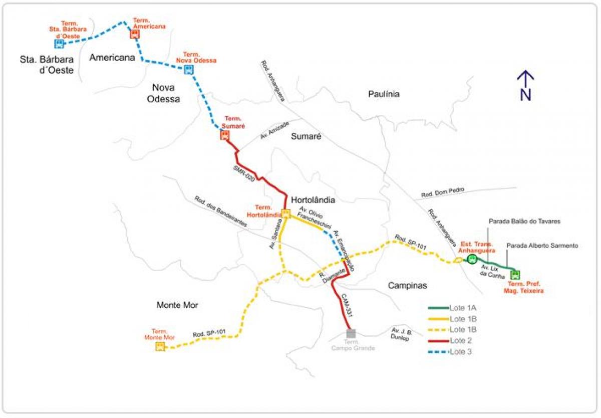 Carte corredor metropolitano Biléo Soares