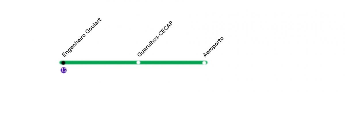Carte CPTM São Paulo - Ligne 13 - Jade