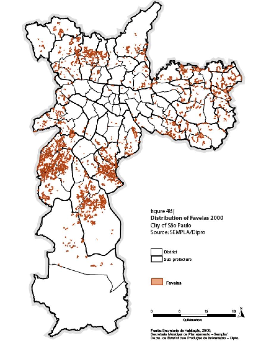 Carte favelas São Paulo
