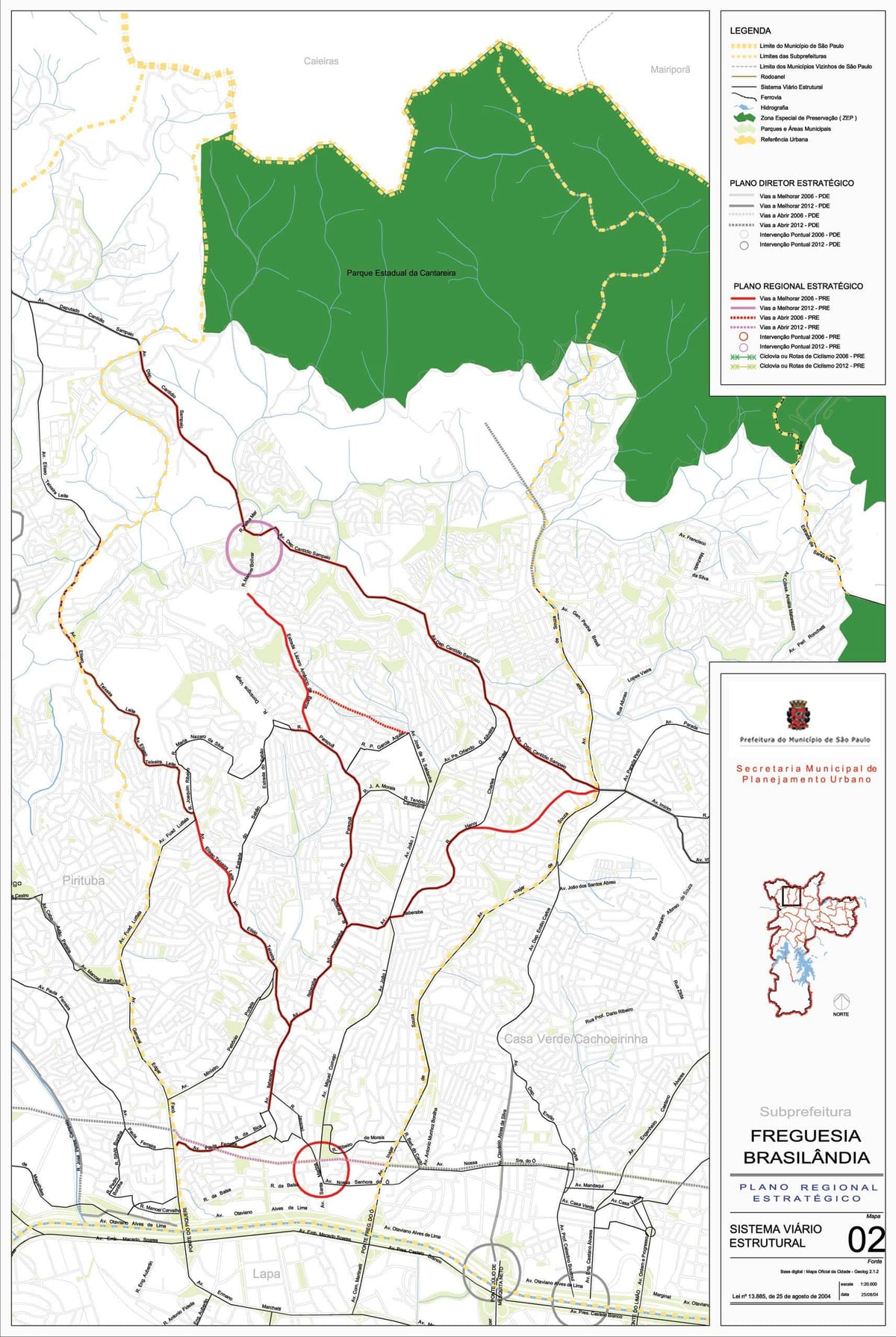 Carte Freguesia do Ó São Paulo - Routes