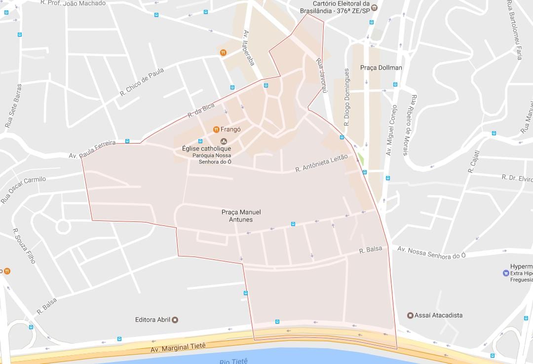 Carte Freguesia do Ó São Paulo