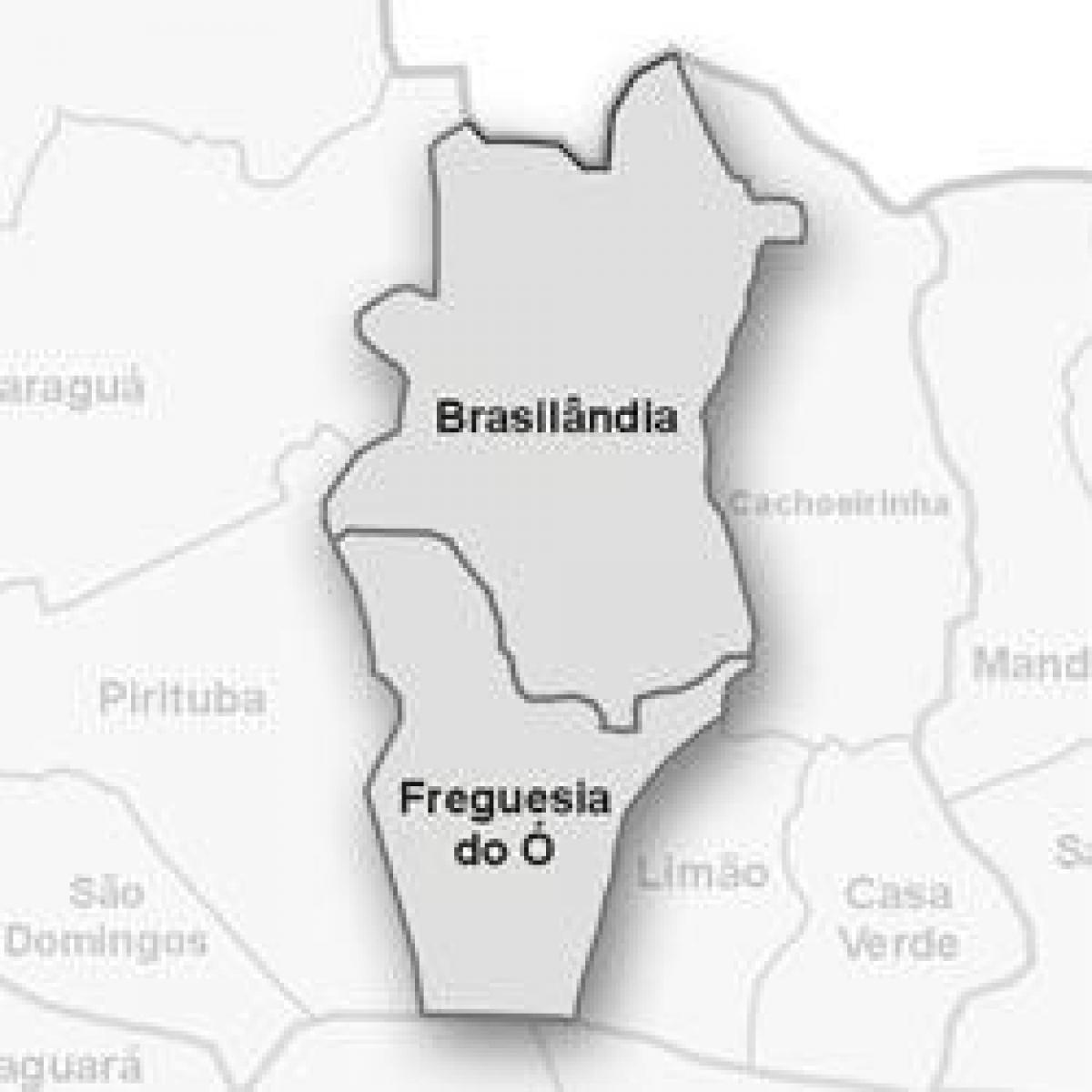 Carte Freguesia do Ó sous-préfecture