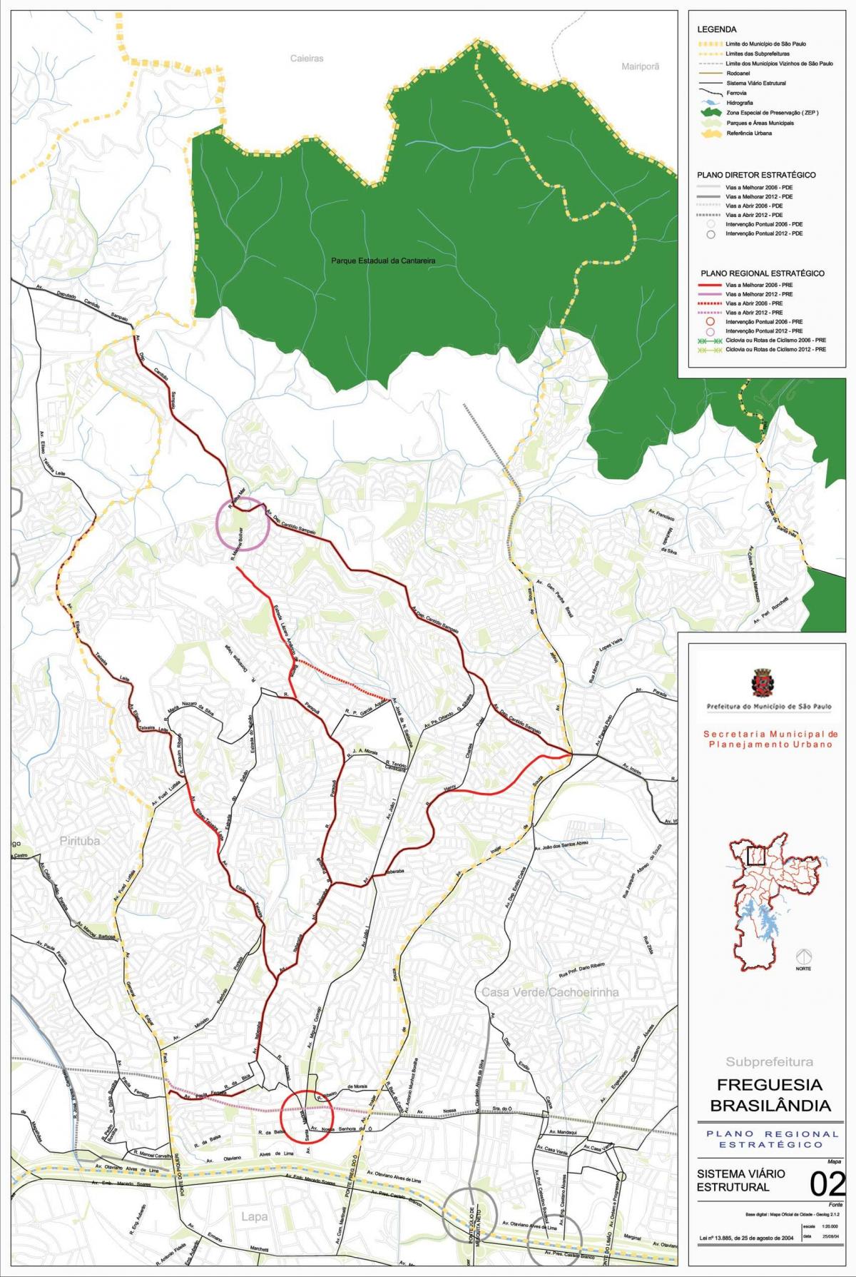 Carte Freguesia do Ó São Paulo - Routes
