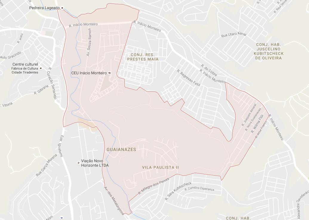 Carte Guaianases São Paulo