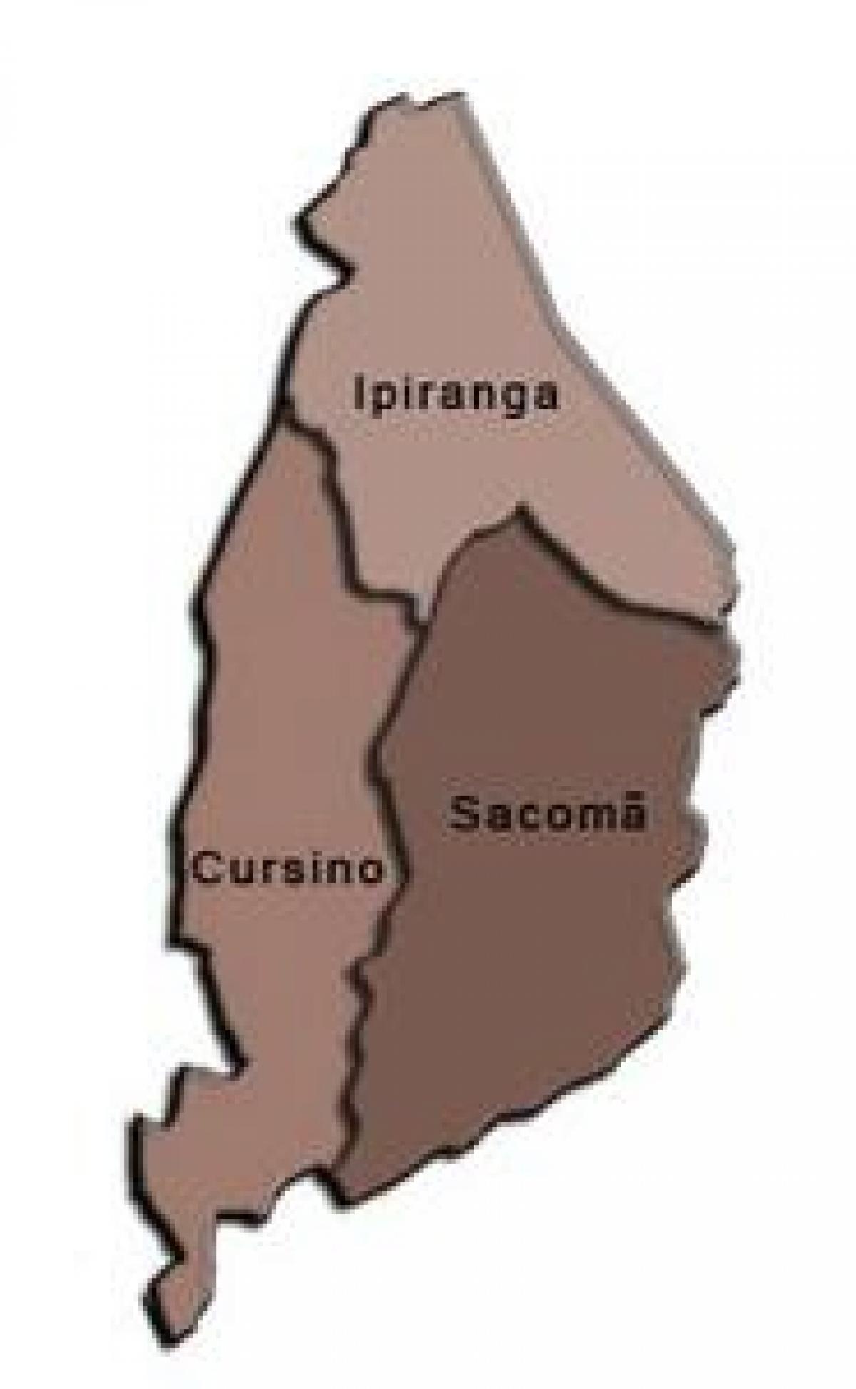 Carte Ipiranga sous-préfecture