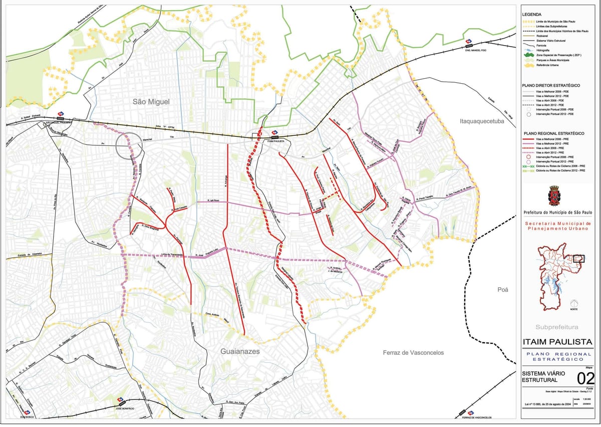 Carte Itaim Paulista - Vila Curuçá São Paulo - Routes