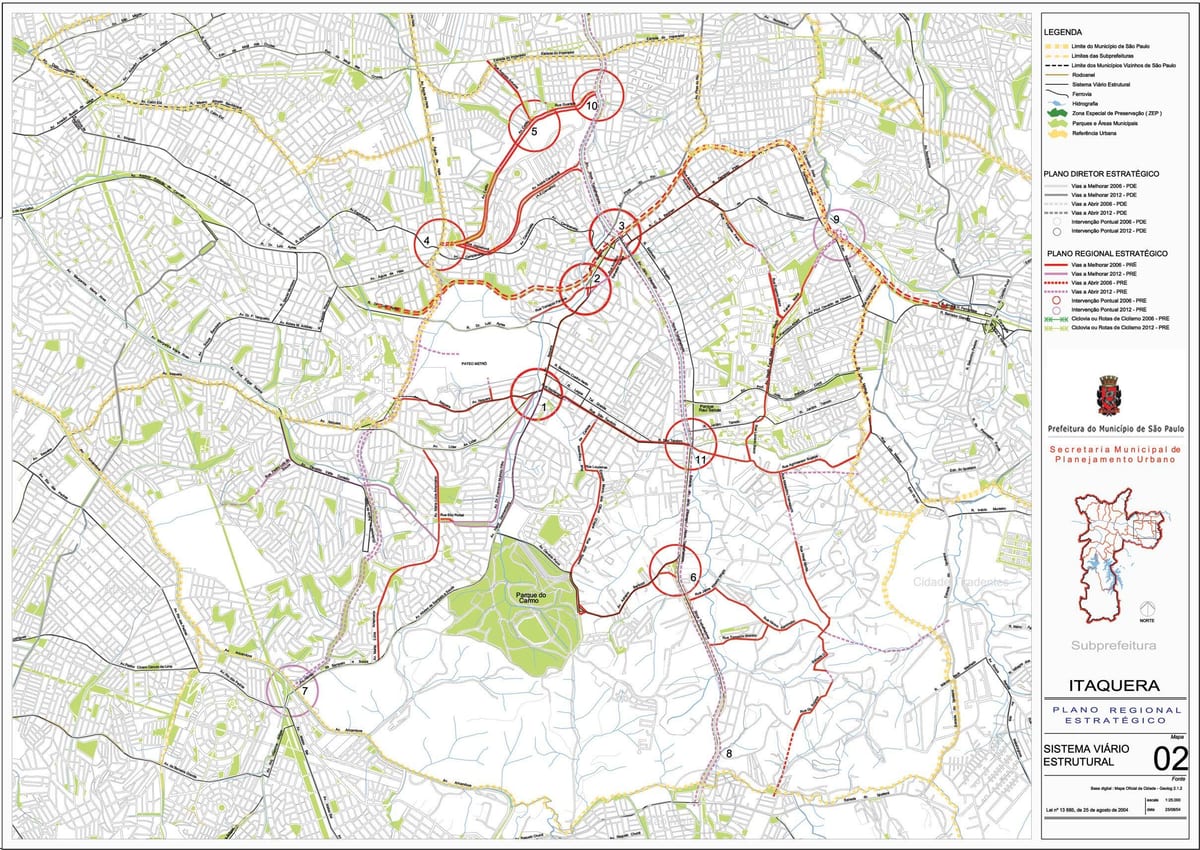 Carte Itaquera São Paulo - Routes