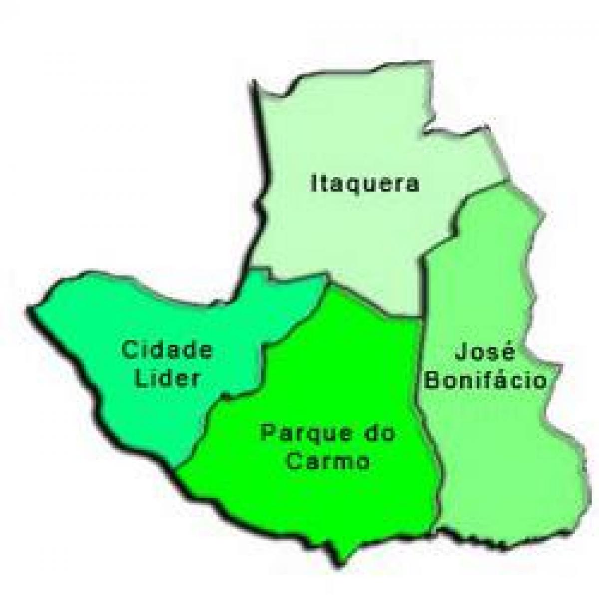 Carte Itaquera sous-préfecture