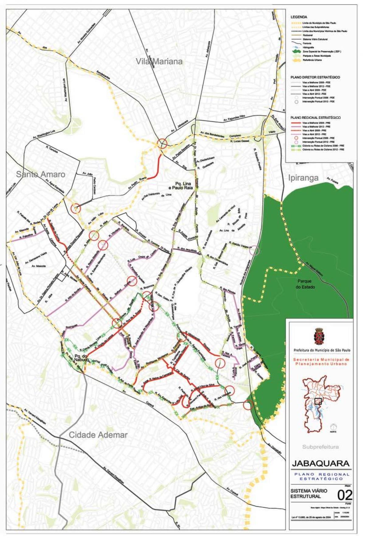 Carte Jabaquara São Paulo - Routes