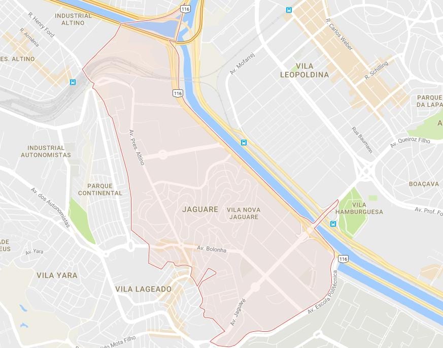 Carte Jaguaré São Paulo
