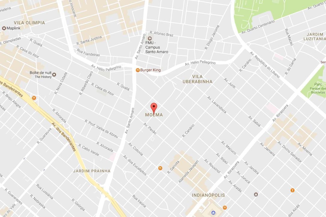 Carte Moema São Paulo